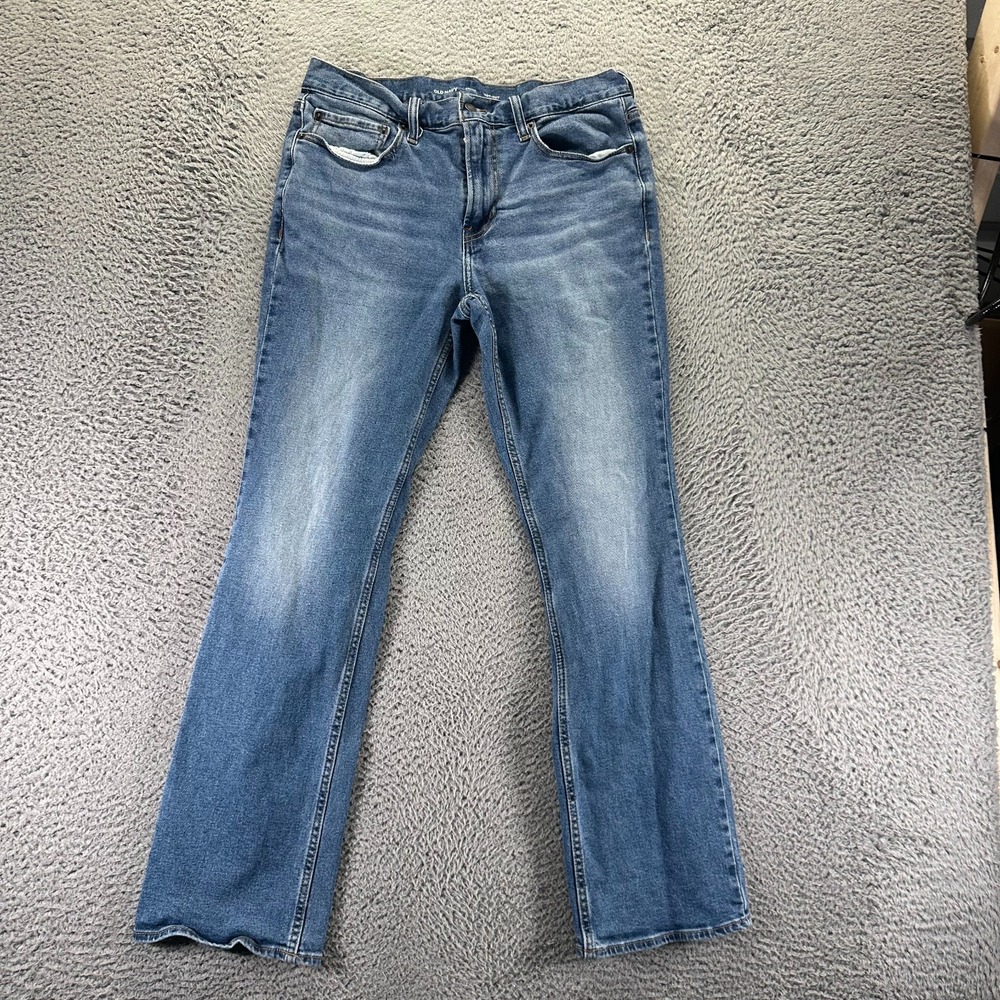 Old Navy Built-In Flex Jeans Men's 32x32 Blue Cotton Denim Bootcut Faded Stretch